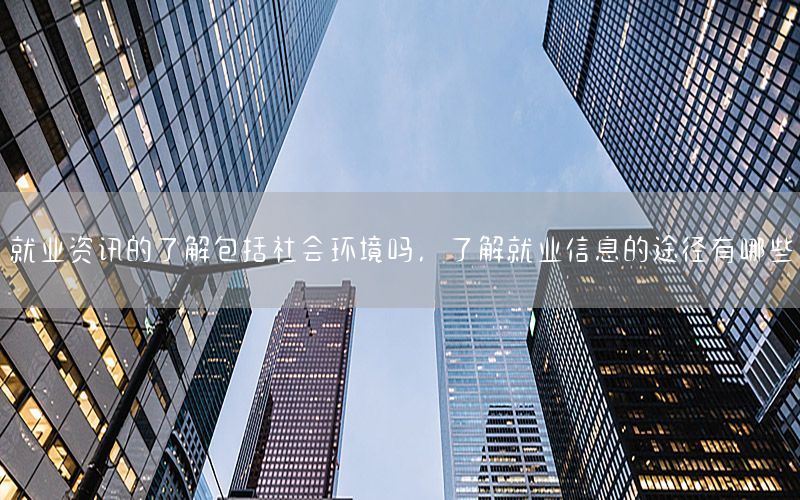 就业资讯的了解包括社会环境吗，了解就业信息的途径有哪些